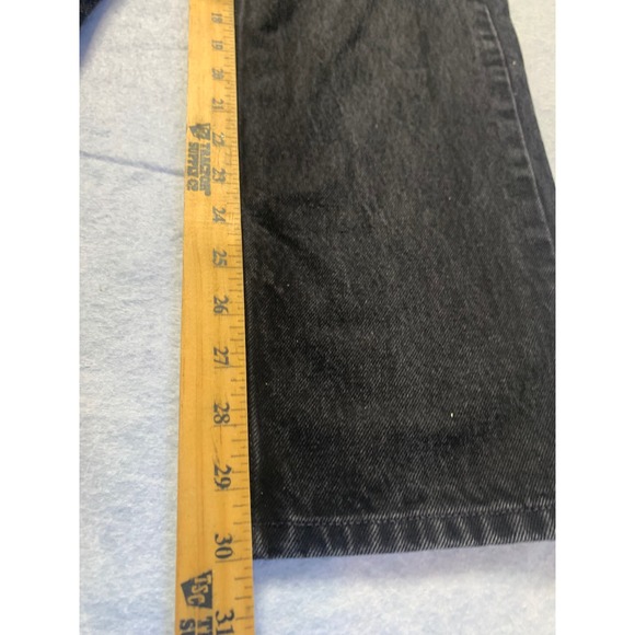 L.L. Bean Womens Original Fit Relaxed Jeans Black Denim Size 12 MT VTG western - Picture 5 of 6